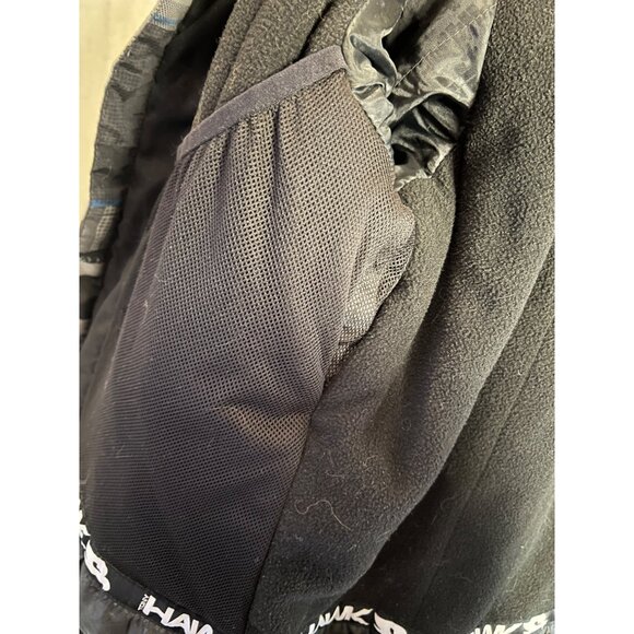 Tony, Hawk jacket medium plaid blue black hooded full-zip-pocket-under arm - Picture 12 of 16